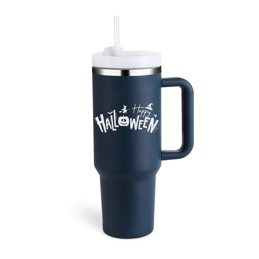 40 oz Insulated Tumbler with Handle & Straw