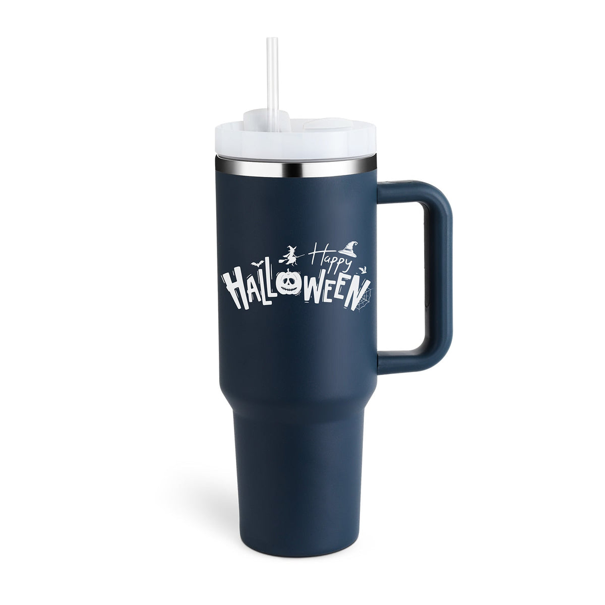 40 oz Insulated Tumbler with Handle & Straw