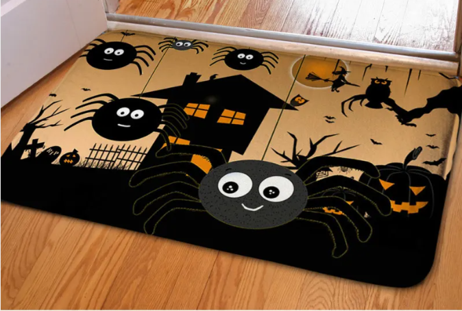 Spooky Bat Ghost Toilet Rug
