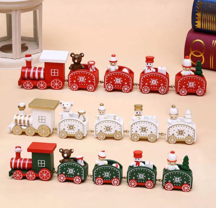 Wooden Train Ornament