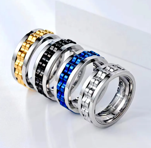 Stainless Steel Fidget Ring