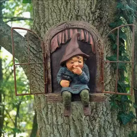 Tree Hugger Garden Gnome