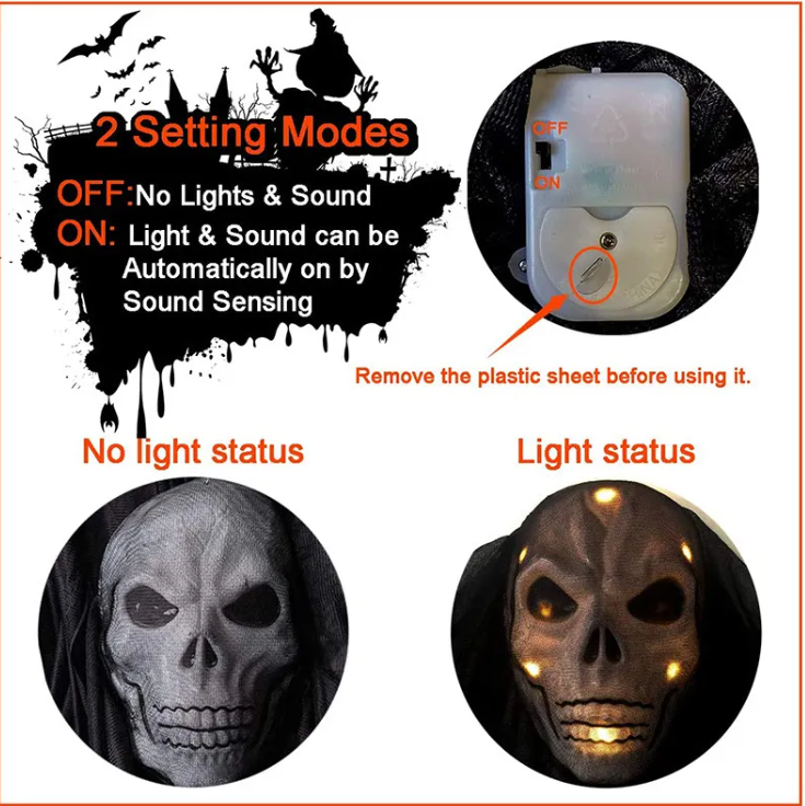 LED Hanging Skull Decor