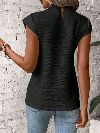 Terry Cap-Sleeve Shirt