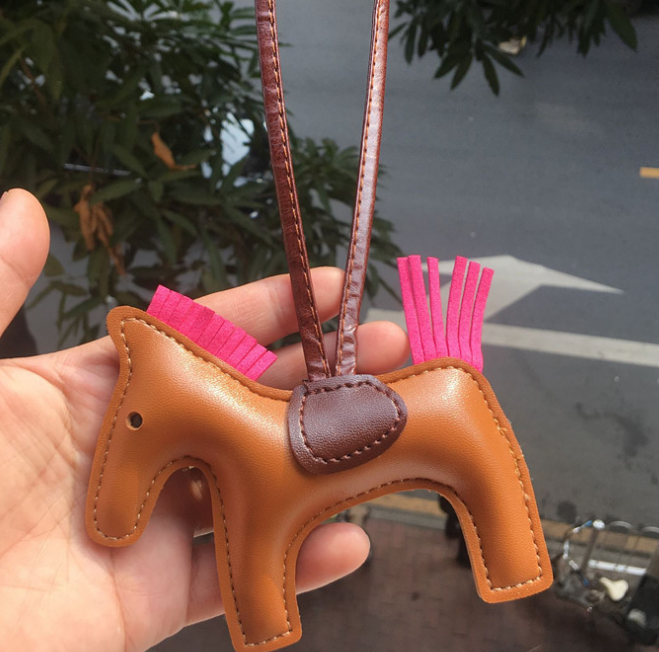 Leather Pony Keychain
