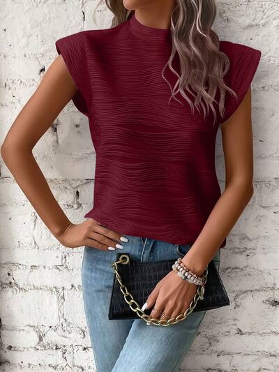 Terry Cap-Sleeve Shirt