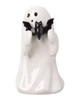Ghost Pumpkin Bat Figurine