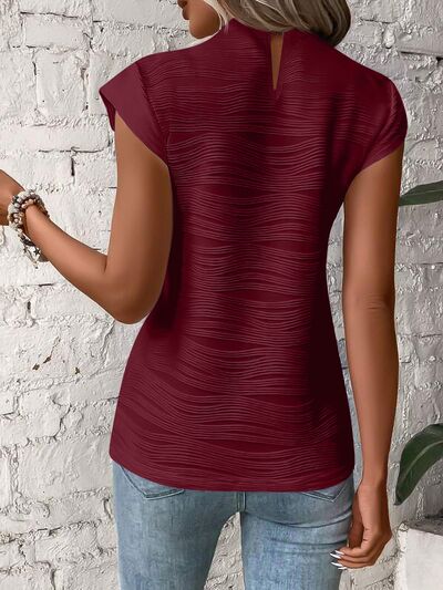 Terry Cap-Sleeve Shirt
