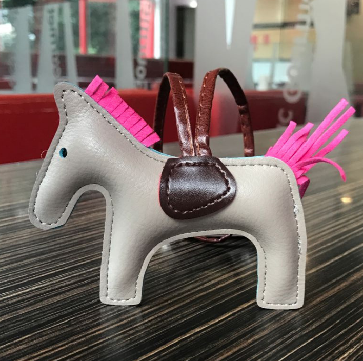 Leather Pony Keychain