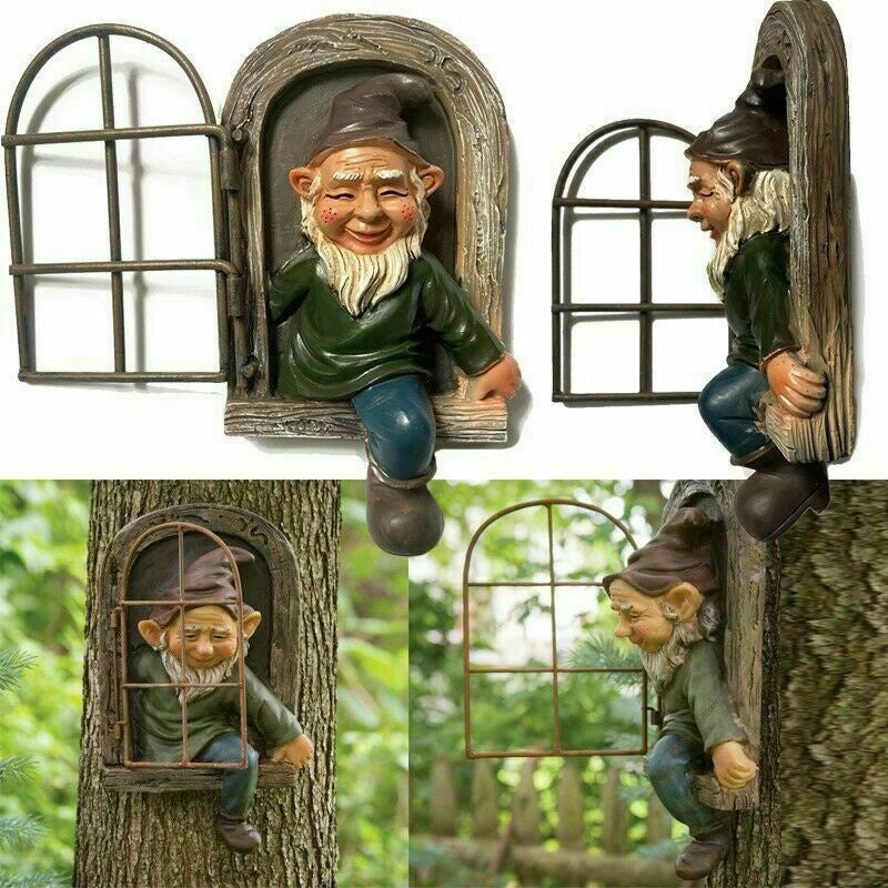 Tree Hugger Garden Gnome