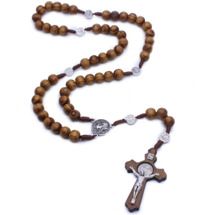 Wooden Rosary Necklace