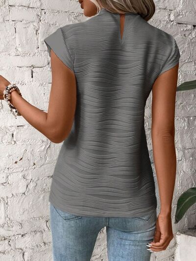 Terry Cap-Sleeve Shirt
