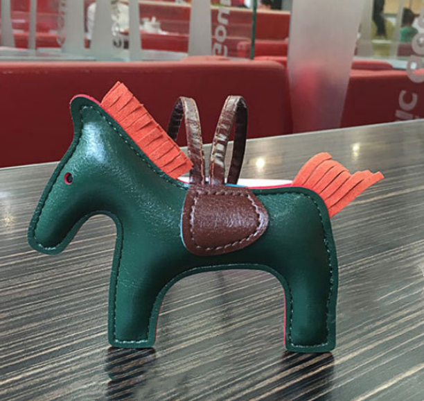 Leather Pony Keychain