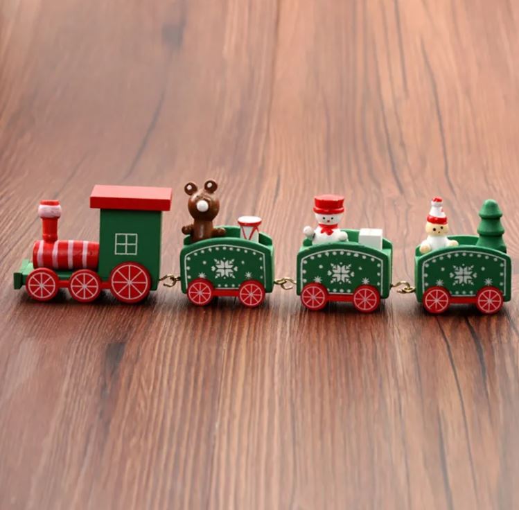 Wooden Train Ornament
